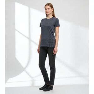 Burberry the Beat For Men Fragrance Series Short Sleeve Tee Blue Gray Women M